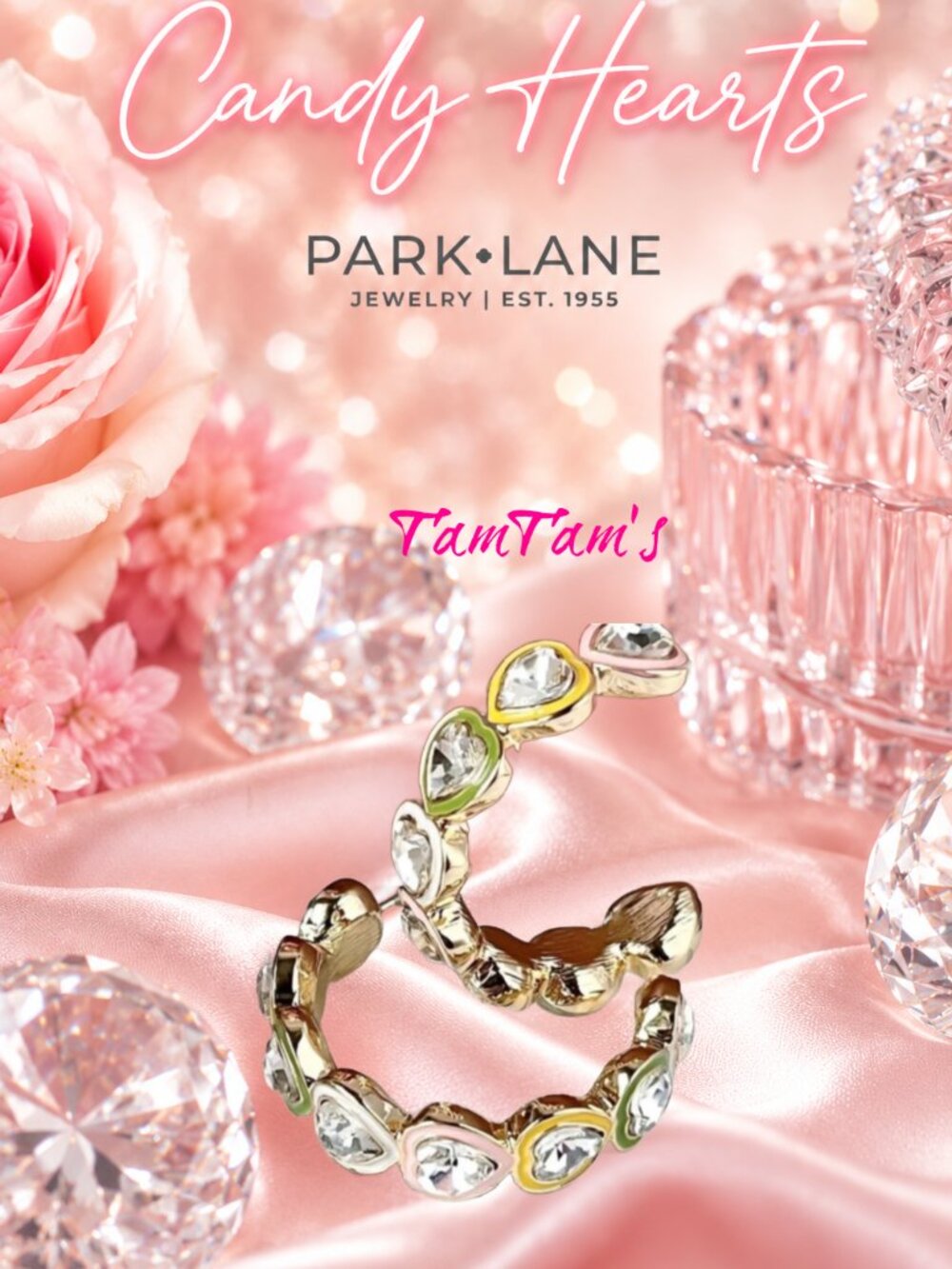 Park Lane candy hearts Heart hoop Earring